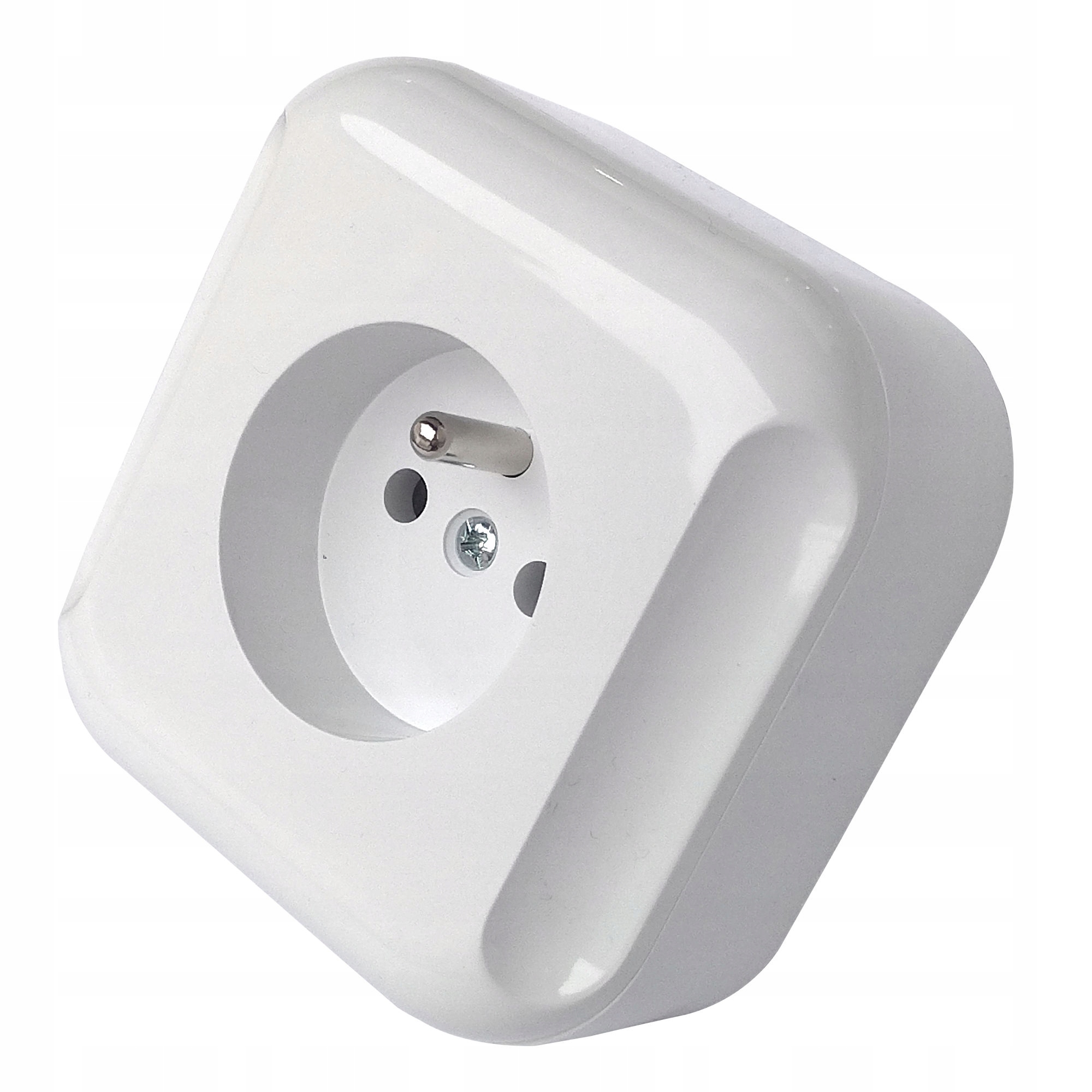 

Turkus Gniazdo Natynkowe Pojedyncze Z/uziem Białe