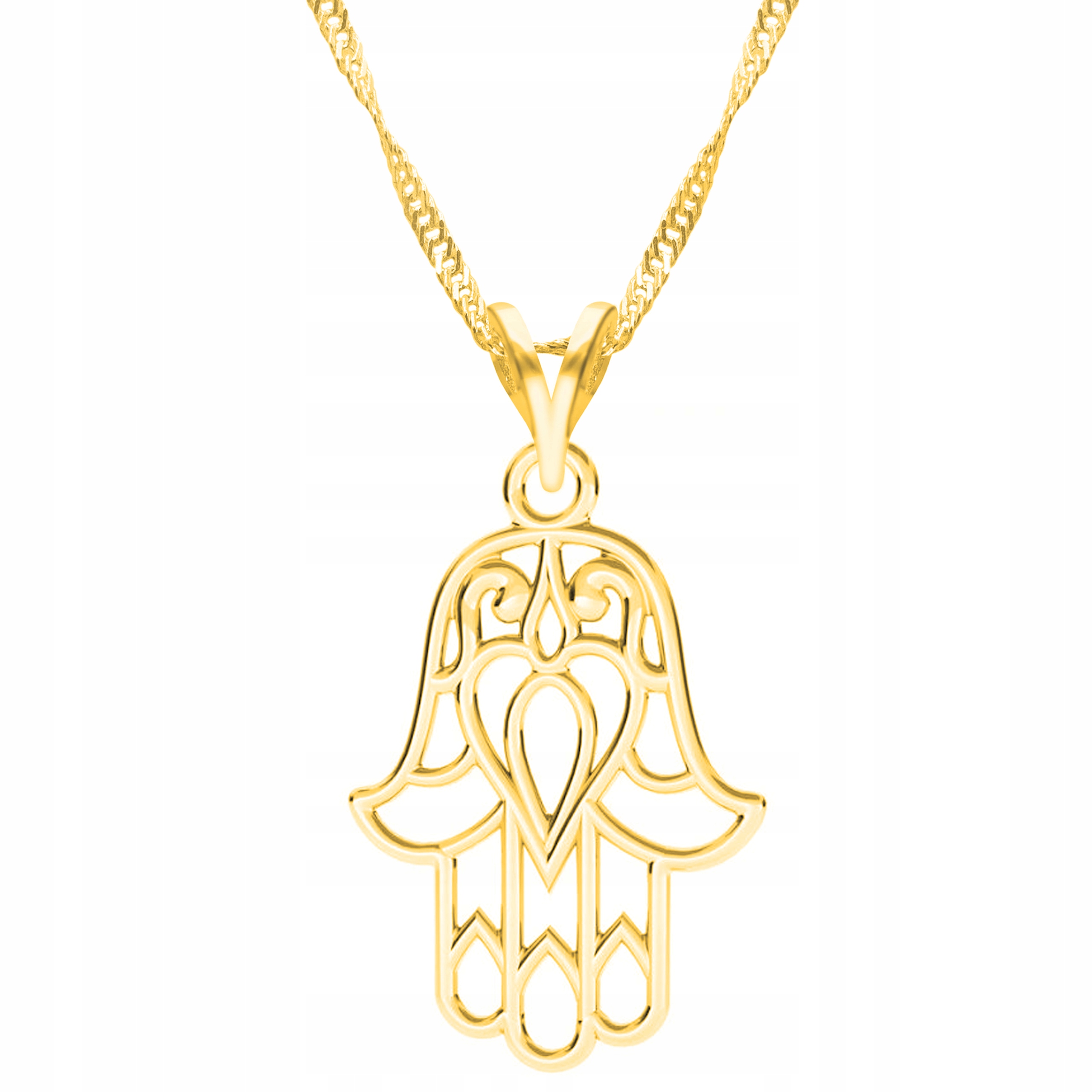 Řetízek zlatý náhrdelník 925 Ruka Prozřetelnosti