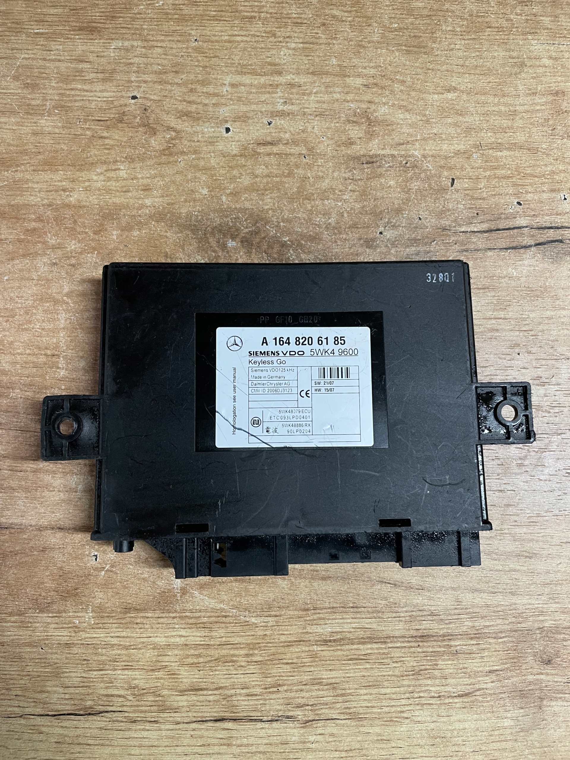 modulo KEYLESS MERCEDES ML W164 GL X164 A1648206185 5WK49600