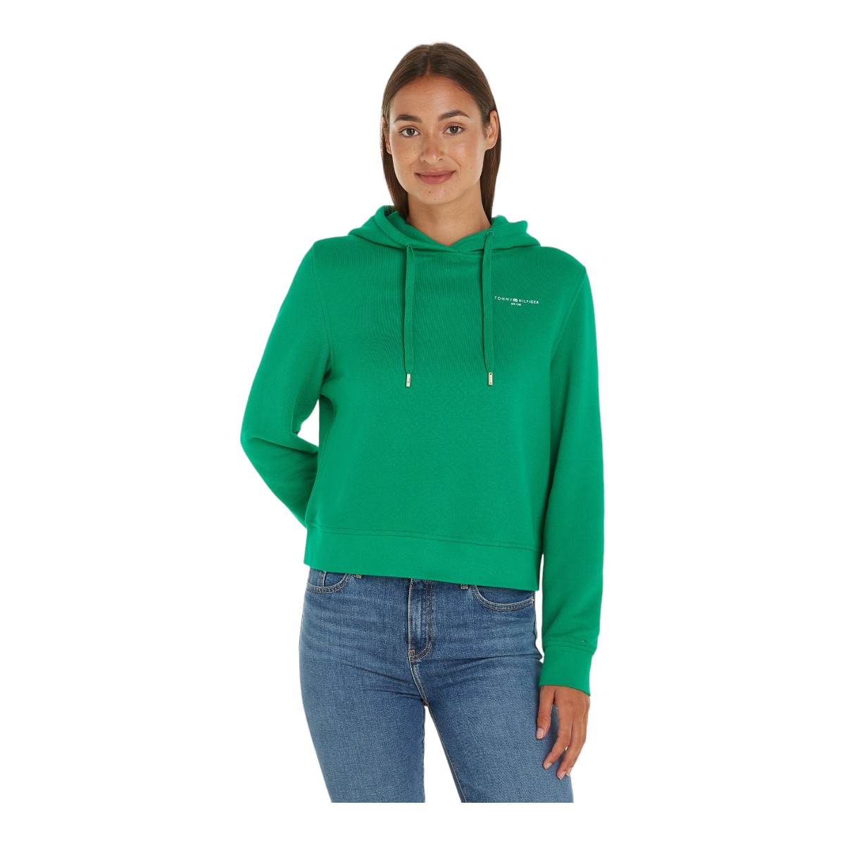 Tommy Hilfiger Mikina Dámská S Kapucí 1985 Rlx Mini Corp L Zelená vel. M