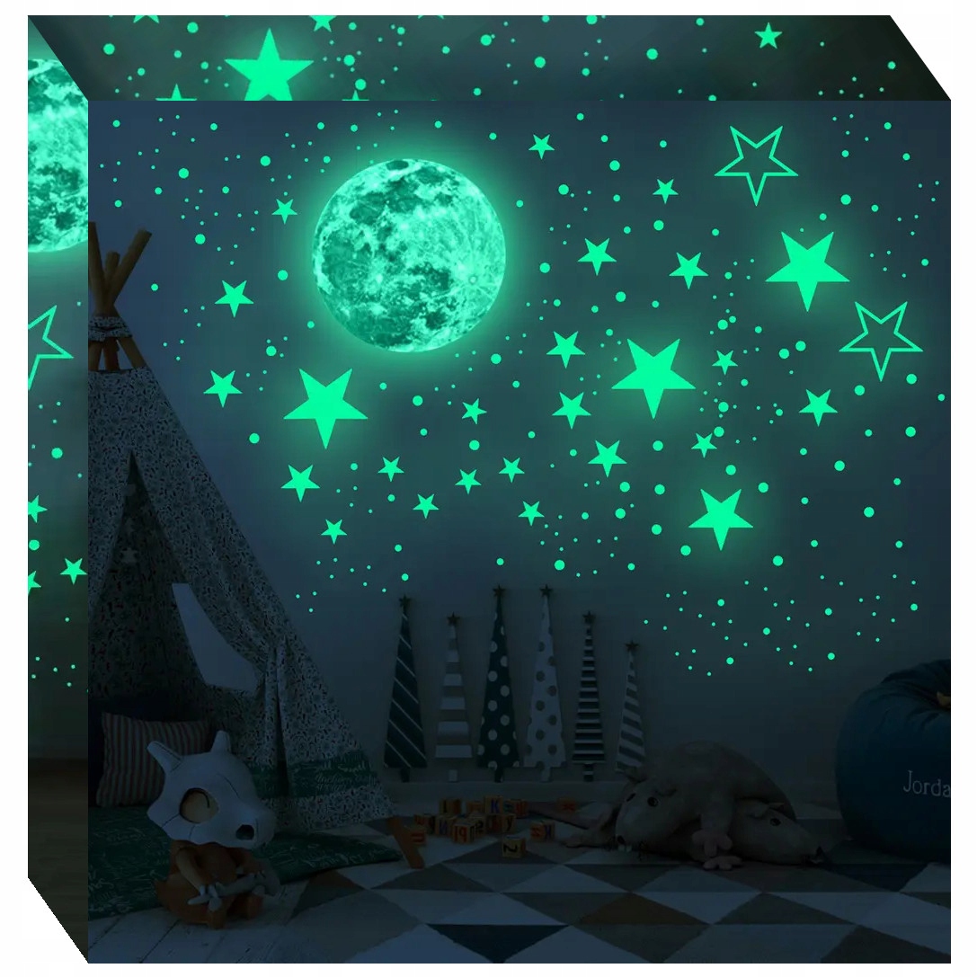 

Naklejki Fluorescencyjne Księżyc Gwiazdy 437 Szt