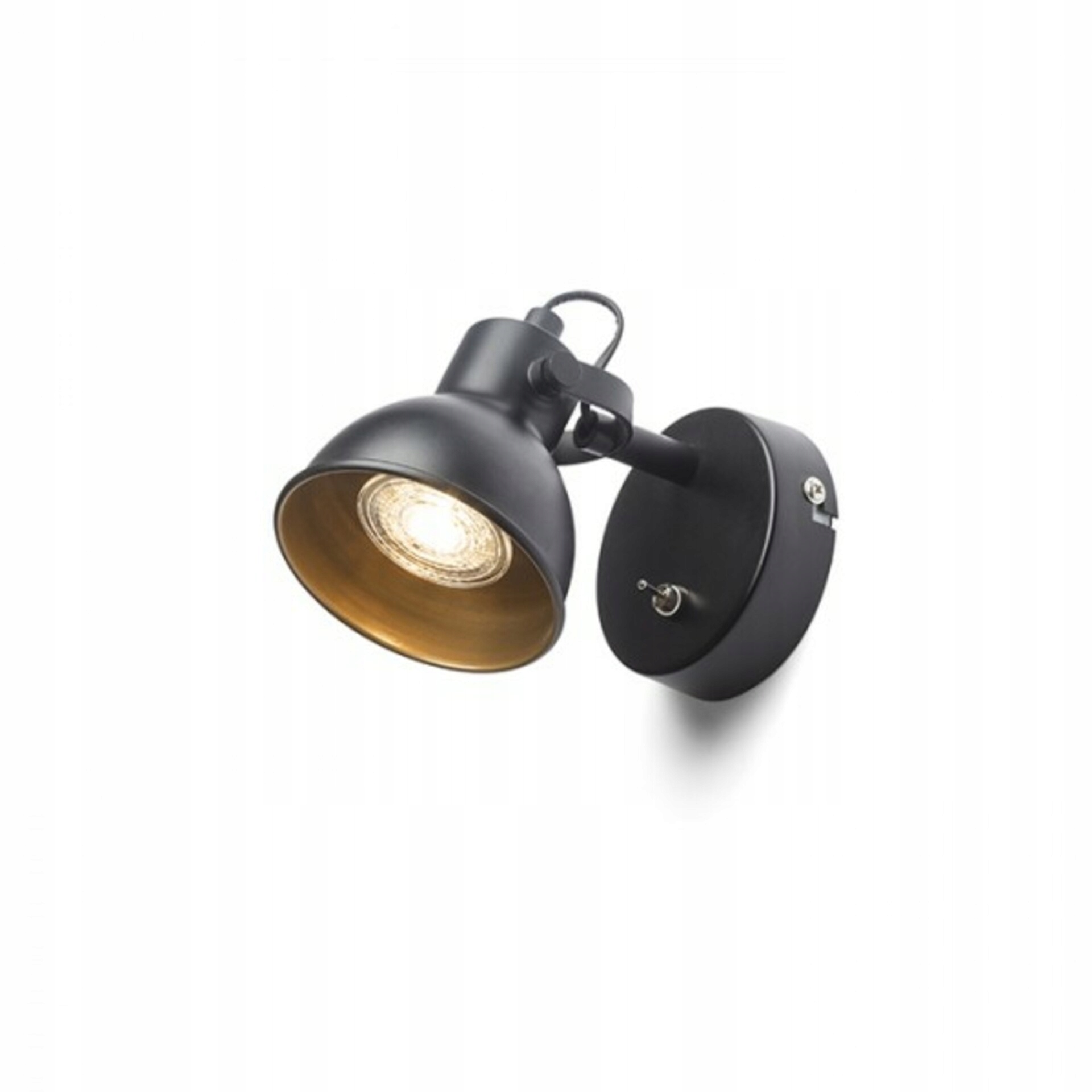 Nástěnné svítidlo Rendl Rosita I černá/zlatá, Led GU10, 9 W, retro styl