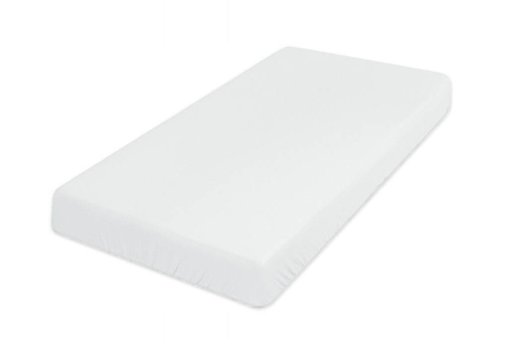 Prostěradlo mušelínové s gumou 90x200 bílé 01 Muslin