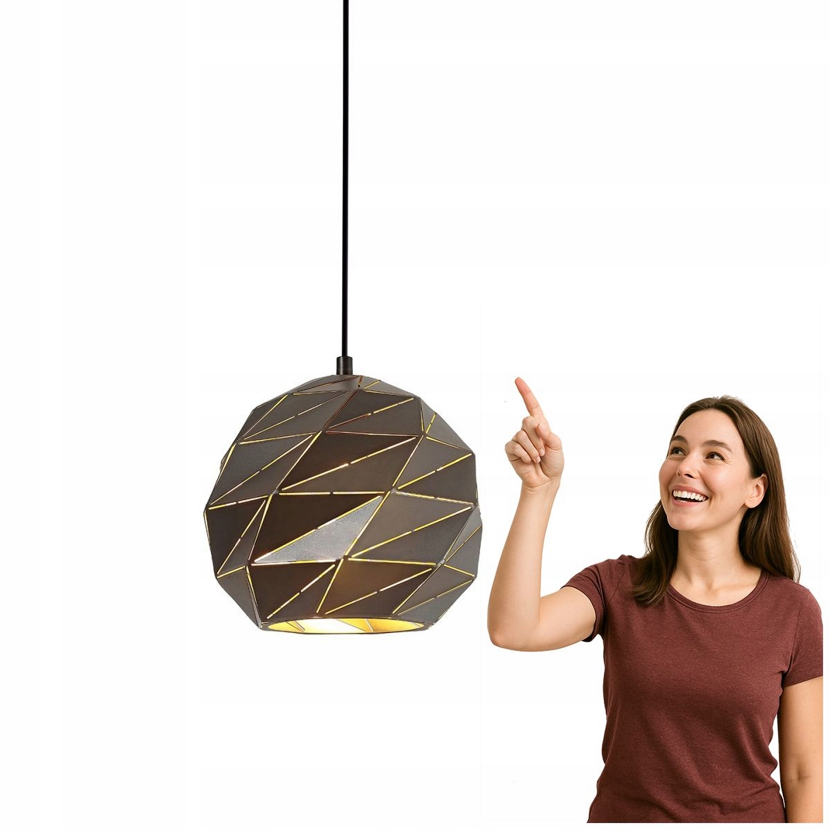 Moderní závěsná lampa Palermo šedá, nastavitelná Italux