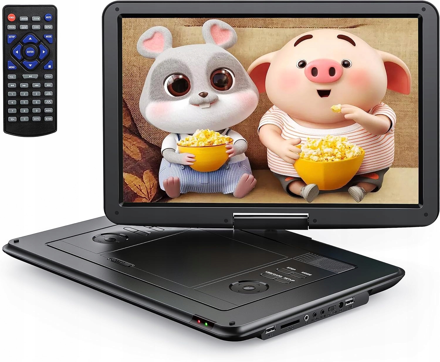DVD przenośne 15,5 LCD Yoton YD155 Usb Sd pilot obrotowy ekran