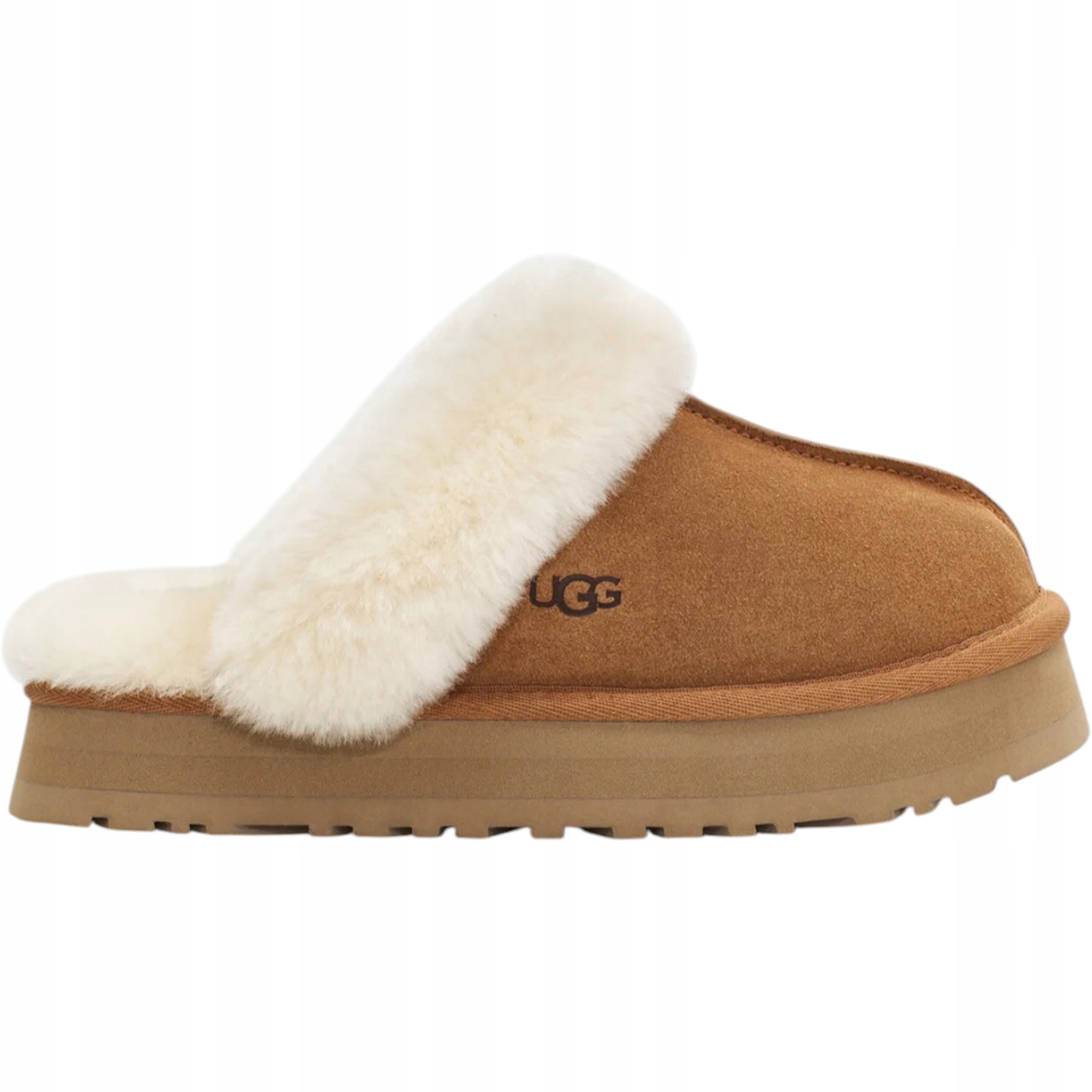 Pantofle Ugg Disquette 1122550-CHE hnědé semišové vlněné 38