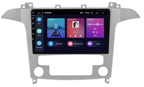 Gps Rádio Android Navigace Bt Ford Smax Galaxy Wifi Carplay 4GB 64GB