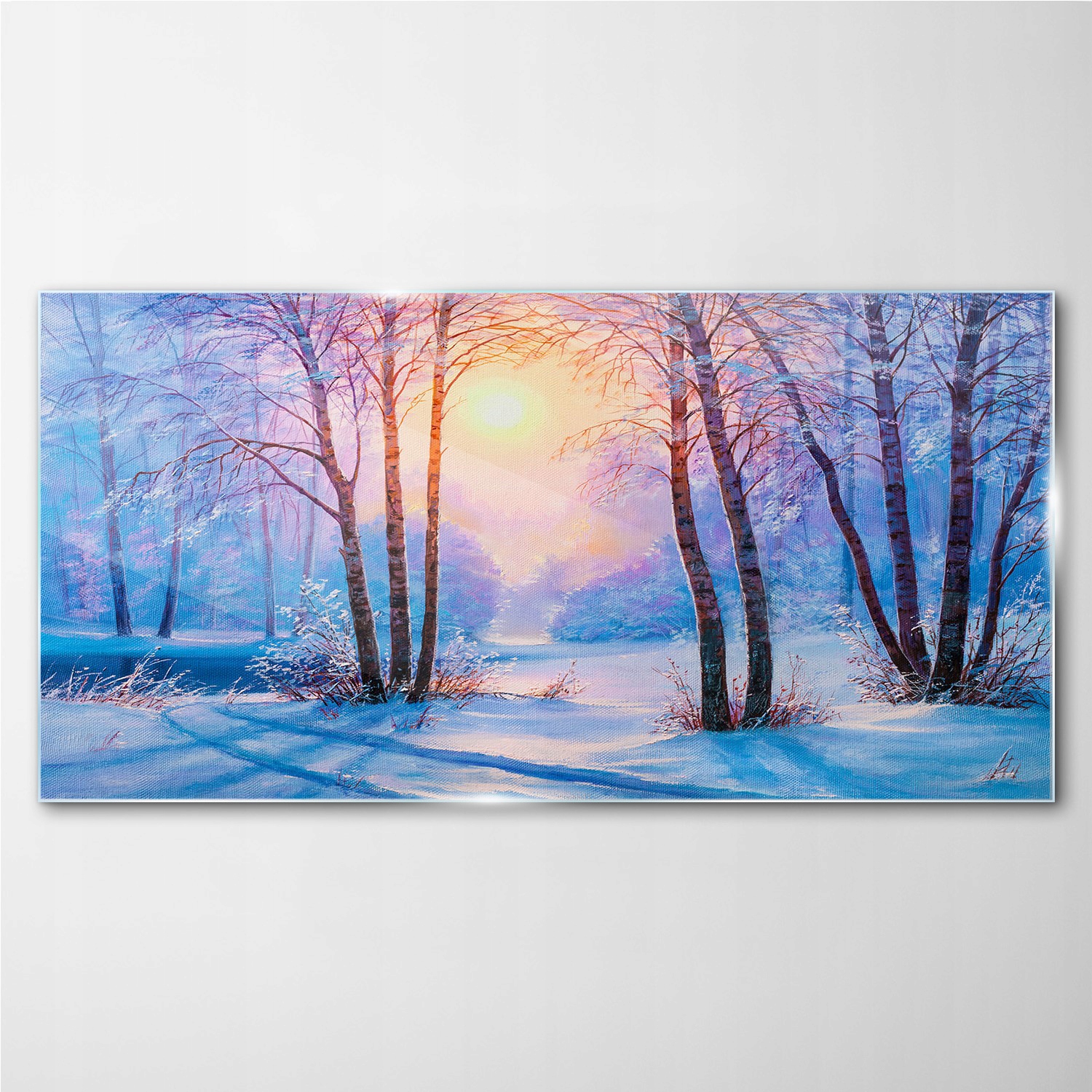 

Obraz szklany z nadrukiem Zimowy las 140x70 cm