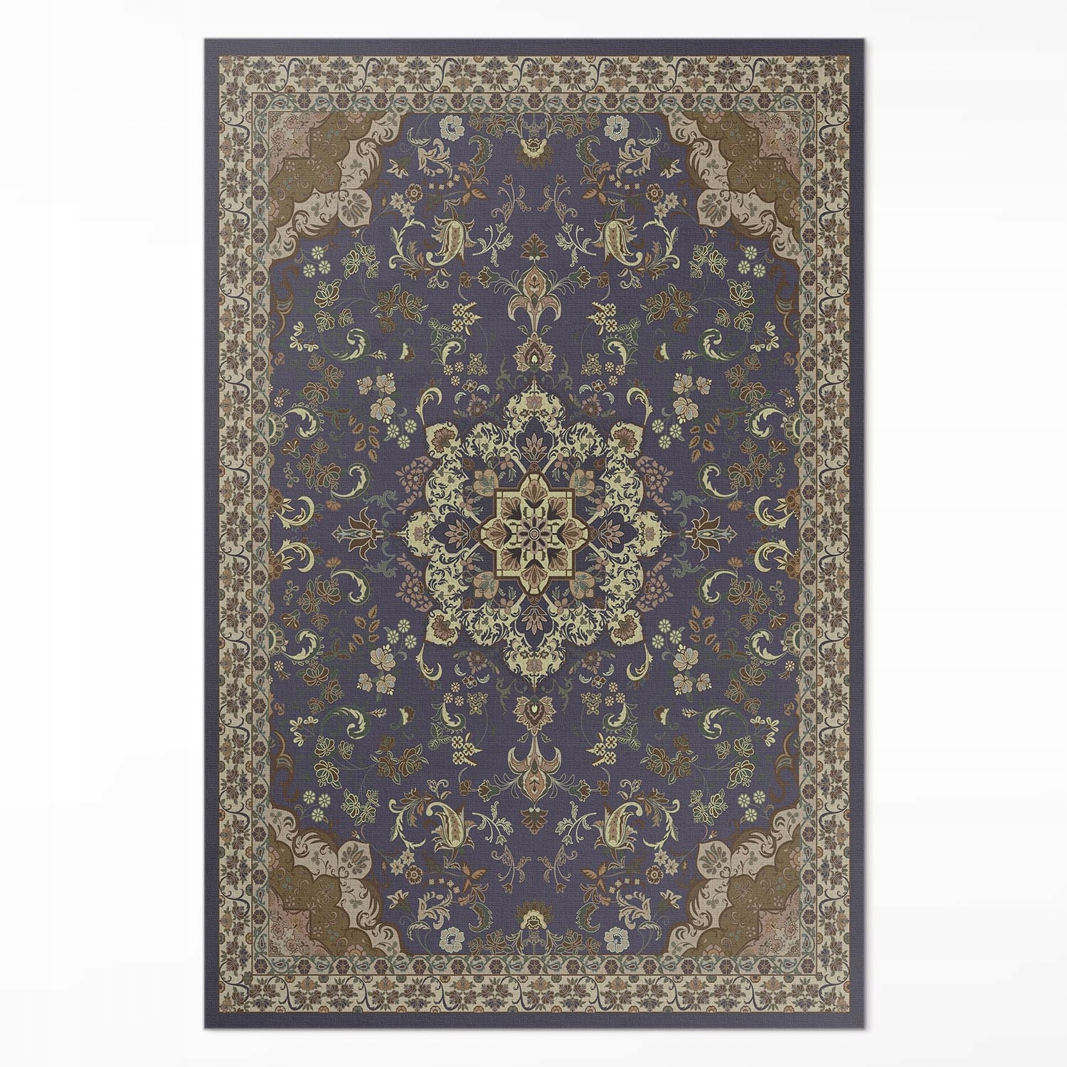 Dekorativní Koberec Vintage květinový ornamentální vzor 150 x 225 cm