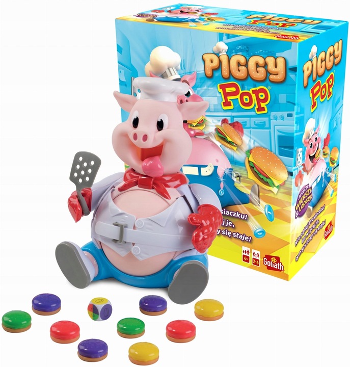 Piggy Pop gra zręcznościowa dla dzieci 4+ Goliath Prosiaczku Nie Pękaj
