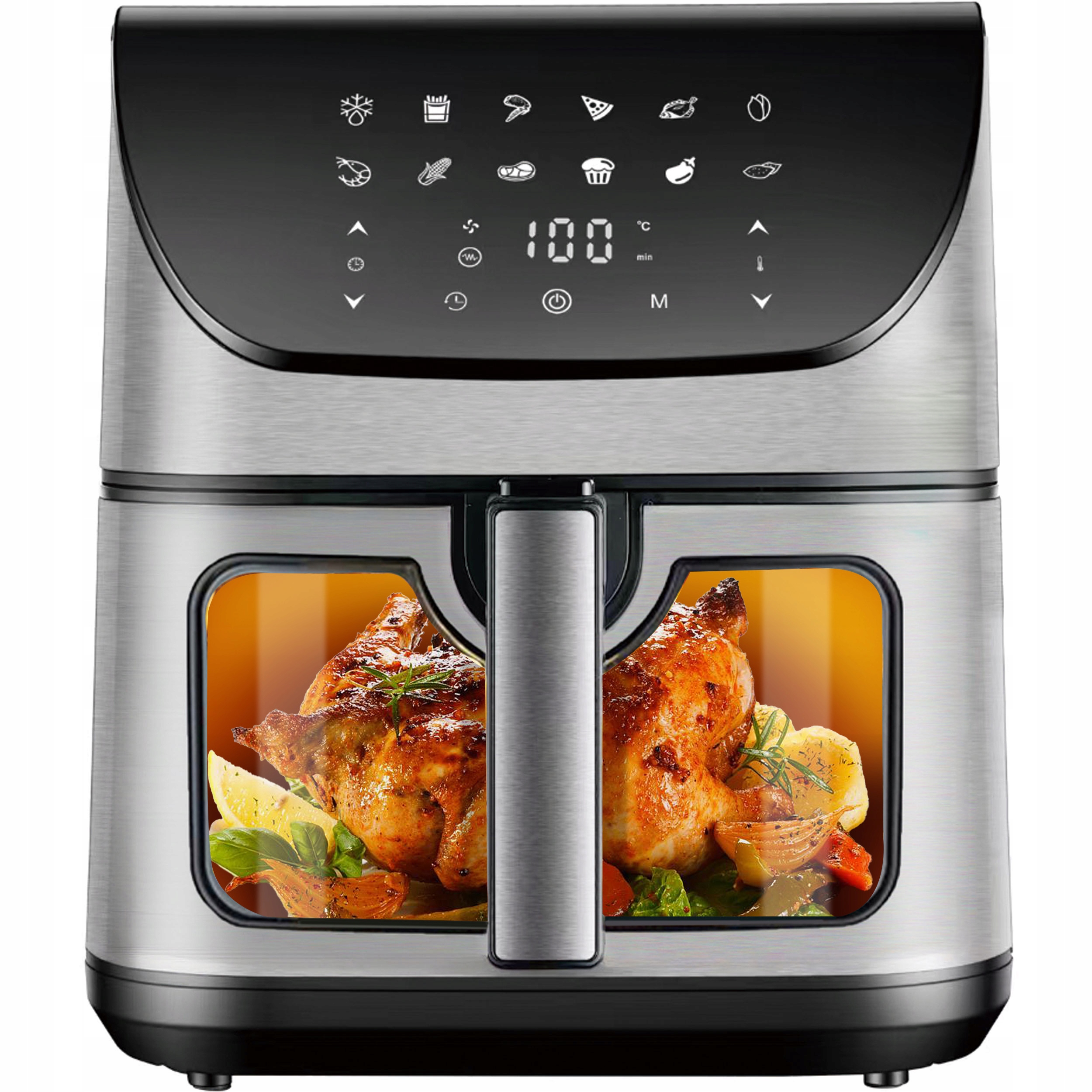 Frytkownica Beztłuszczowa 8,5L Air Fryer 1800W Z 12 Programami Led XXL