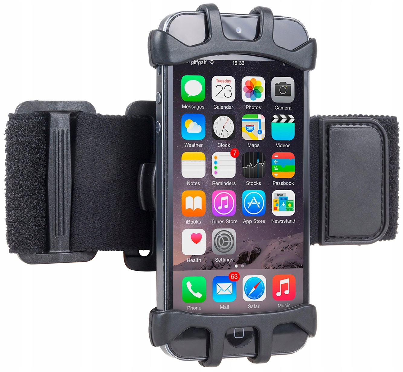 OPASKA RZEP DO TELEFONU BIEGANIA NA RAMIĘ SMARTFON BYDGOSZCZ Kolor dominujący czarny