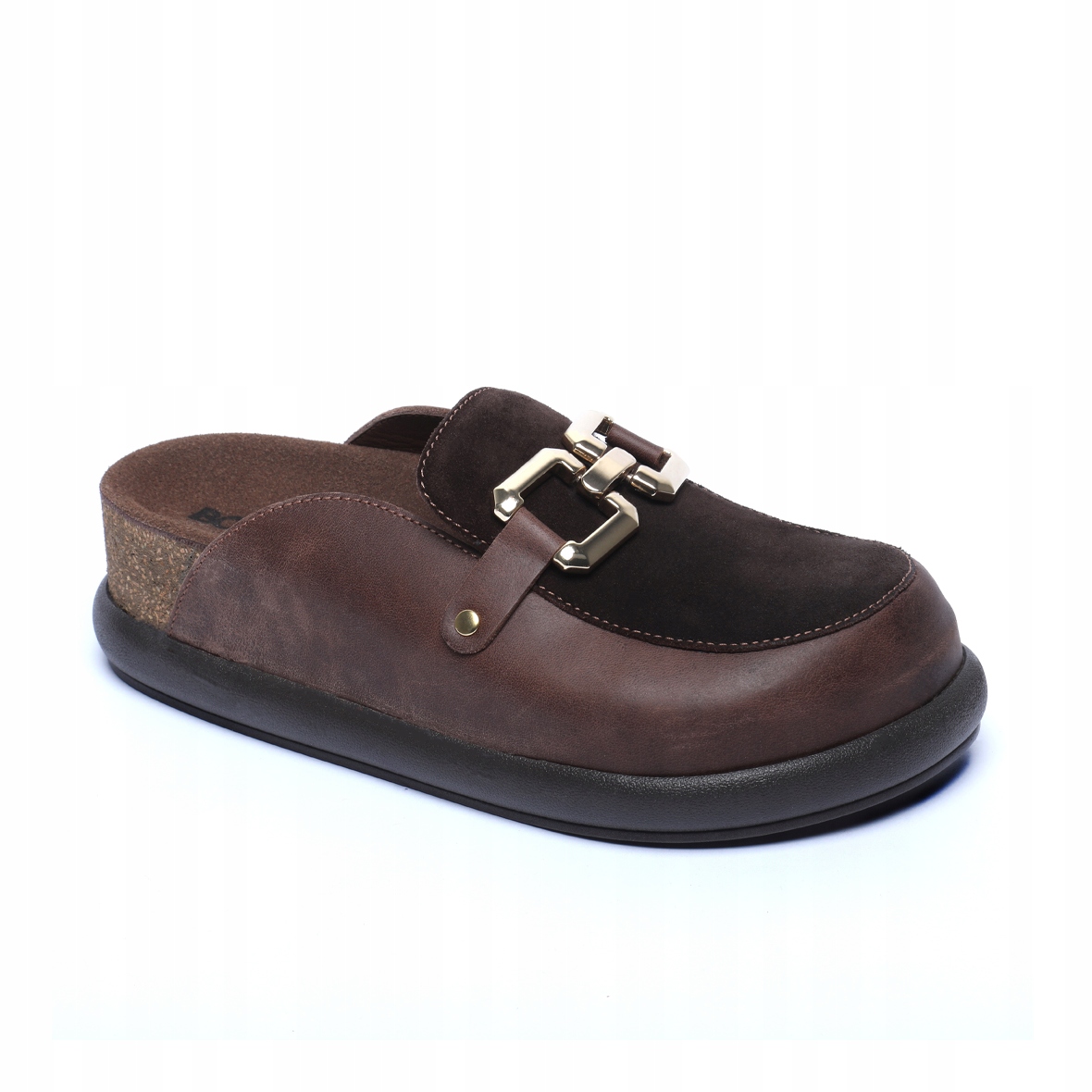 Nazouváky na platformě Bohonomad London Clogs 40, Hnědá, Městské