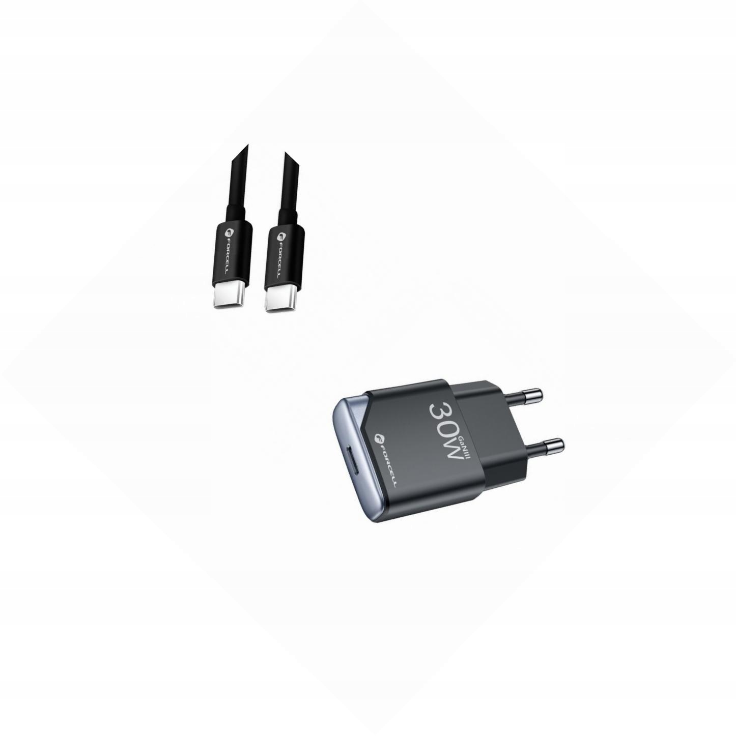 Ładowarka slim GaN 30W wejście Usb-c z kablem 1,5m do Samsung Galaxy A20e