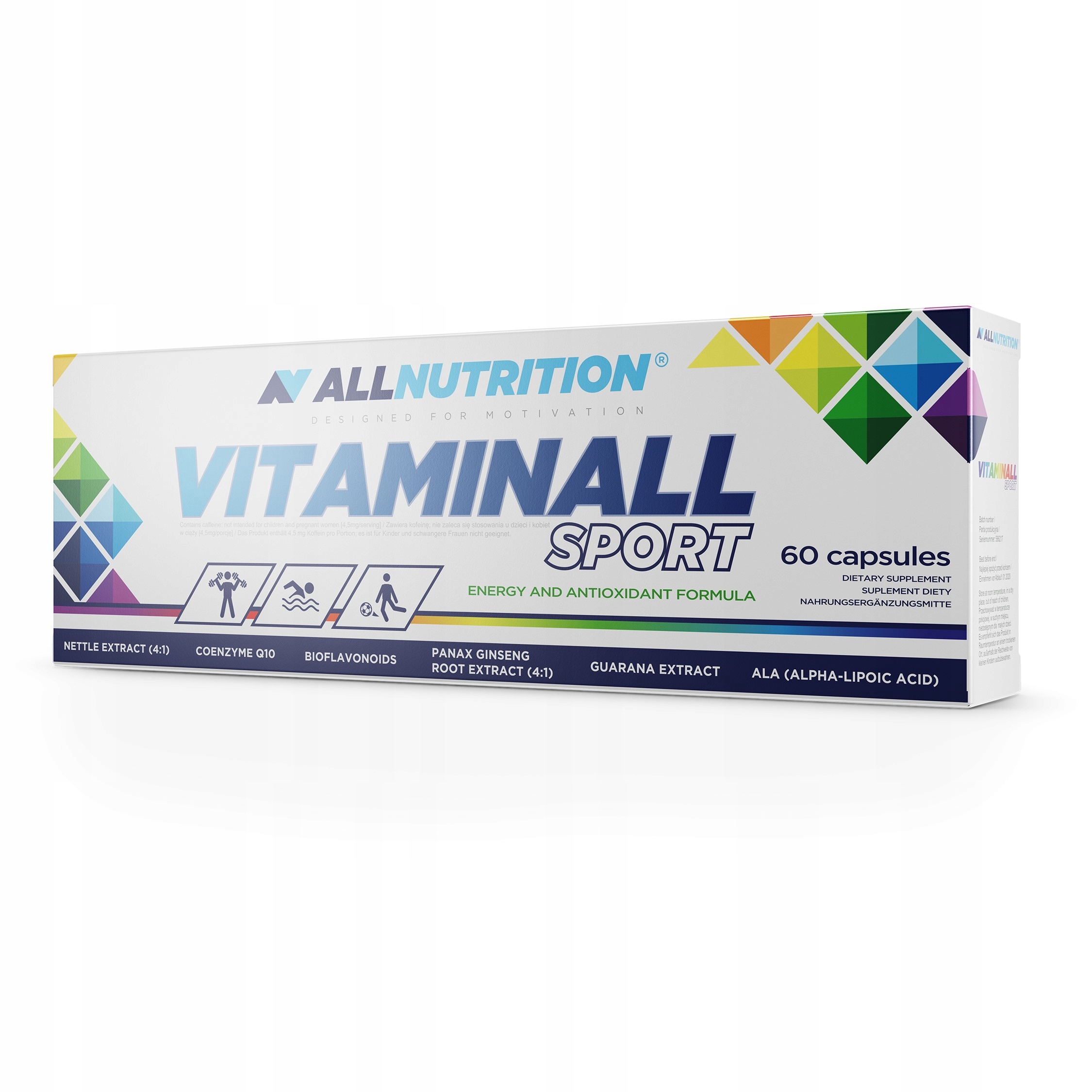 ALLNUTRITION VITAMINALL SPORT 60KAP WITAMINY I MINERAŁY WITALNOŚĆ ZMĘCZENIE