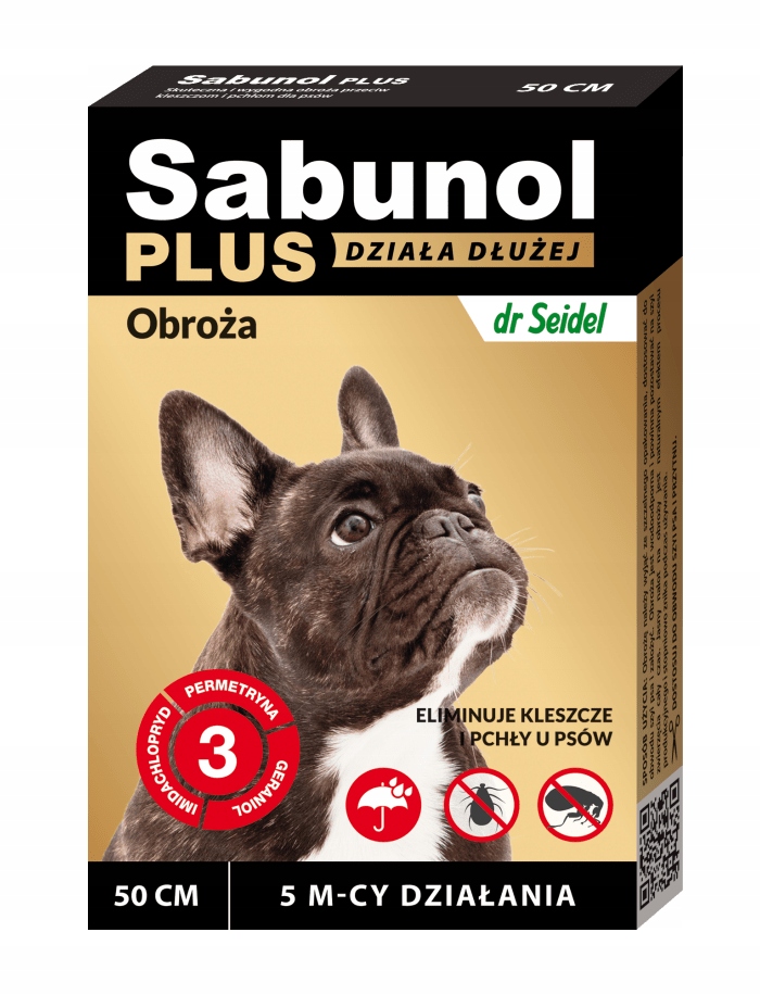 

Sabunol Plus obroża przeciw pchłom i kleszczom dla