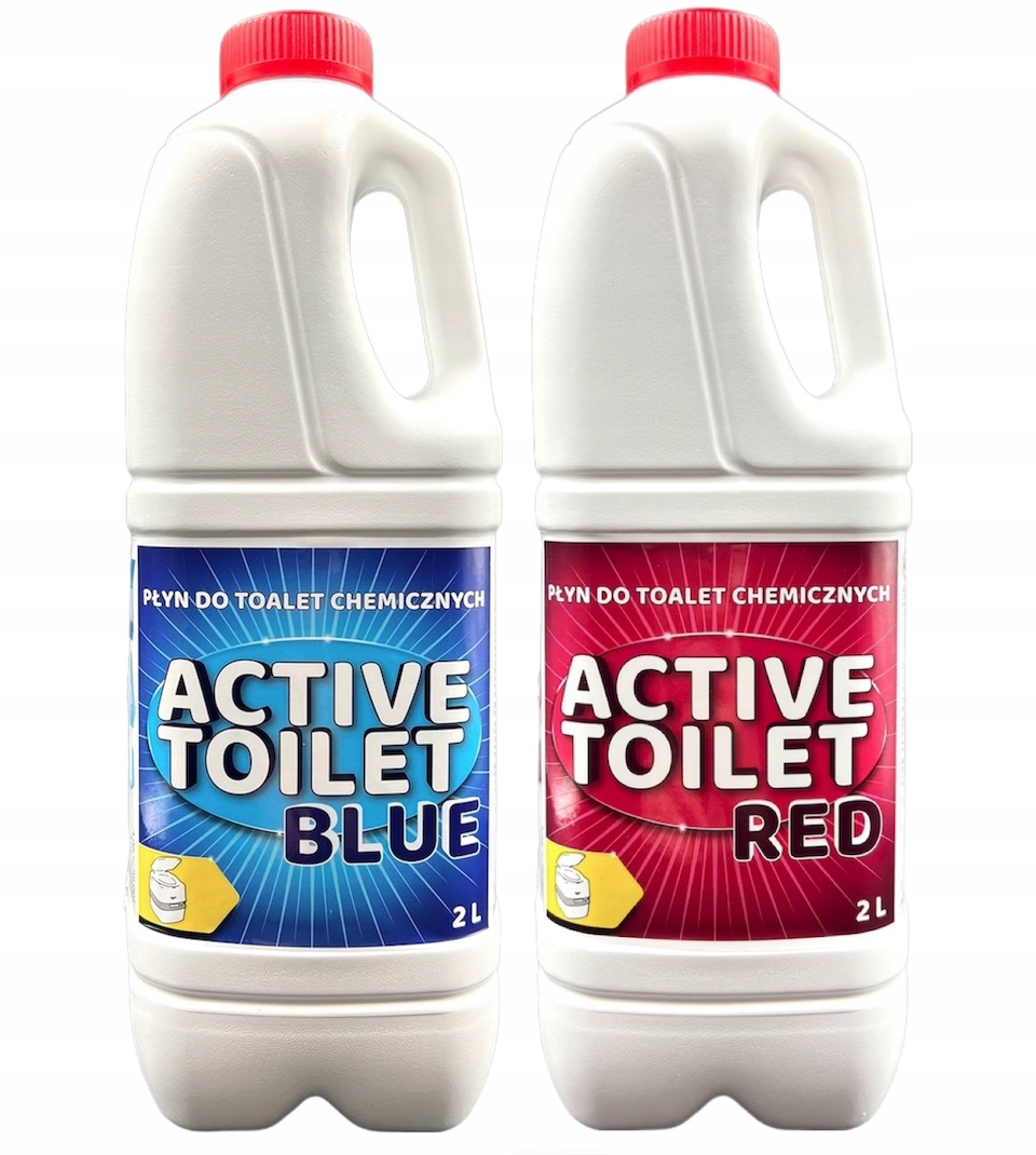 ZESTAW PŁYNÓW DO TOALET TURYSTYCZNYCH ACTIVE TOILET 2L BLUE + 2L RED
