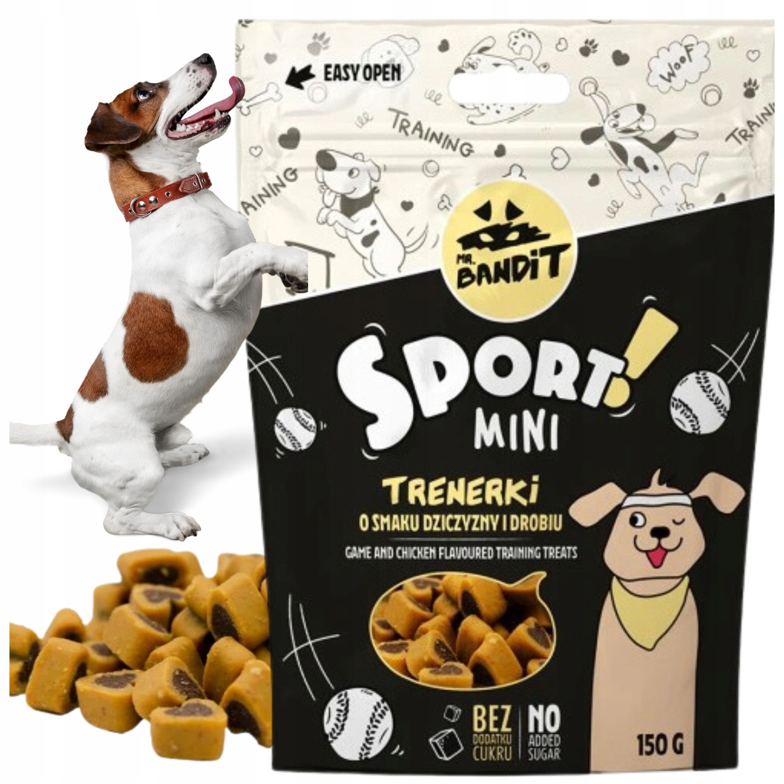 PRZYSMAKI DLA PSA Mr. Bandit SPORT MINI Trenerki DZICZYZNA + DRÓB 150g