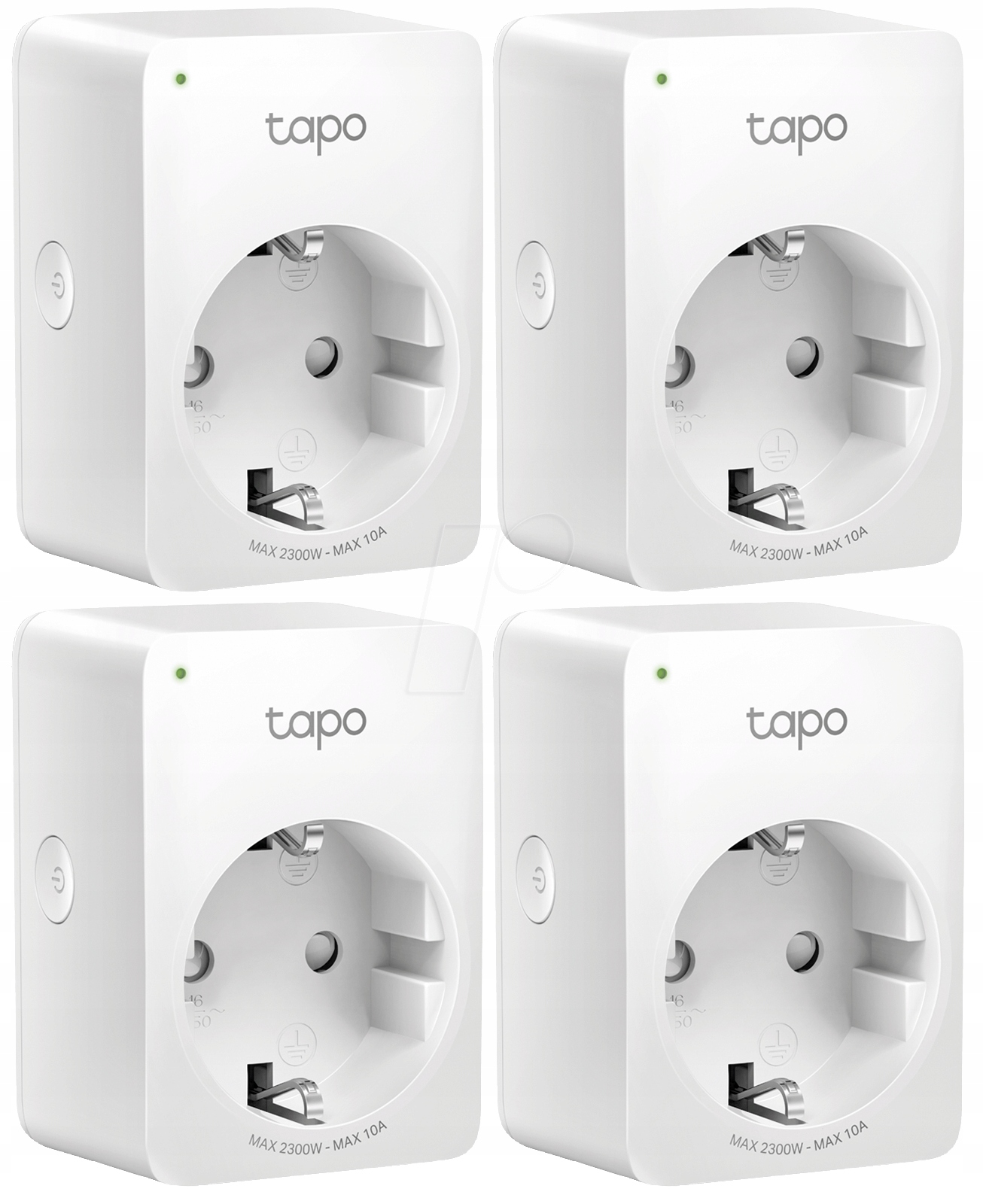 Tapo P100 Wlan Elektrická Zásuvka na dálkové ovládání Tp-Link, bílá, 4 kusy