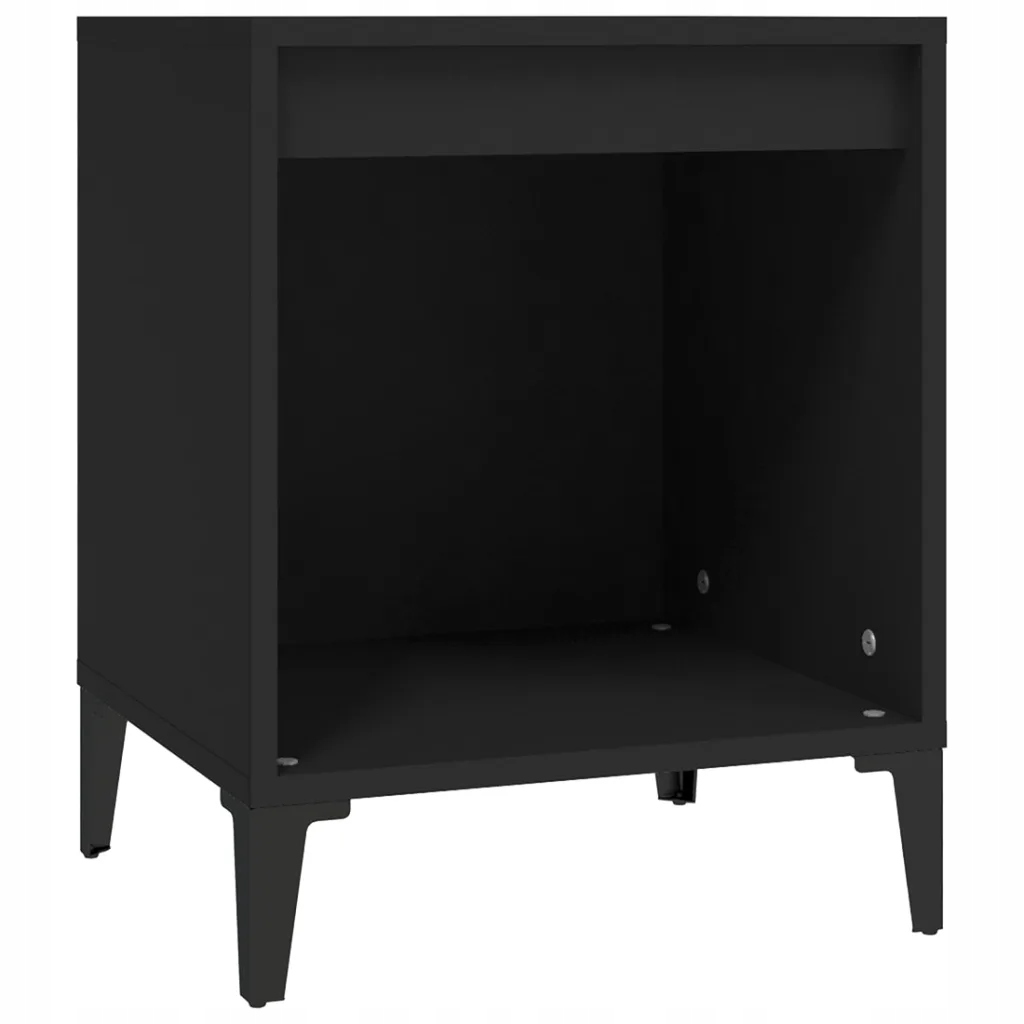vidaXL Nočný stolík, čierny, 40x35x50 cm