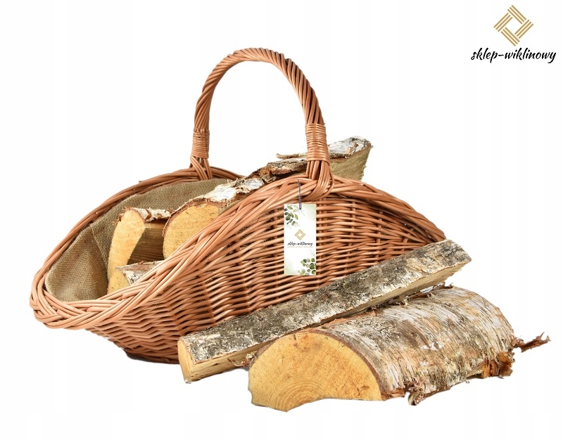 Polský krbový koš na palivové dřevo do krbu Stojan 61 cm Obšitý