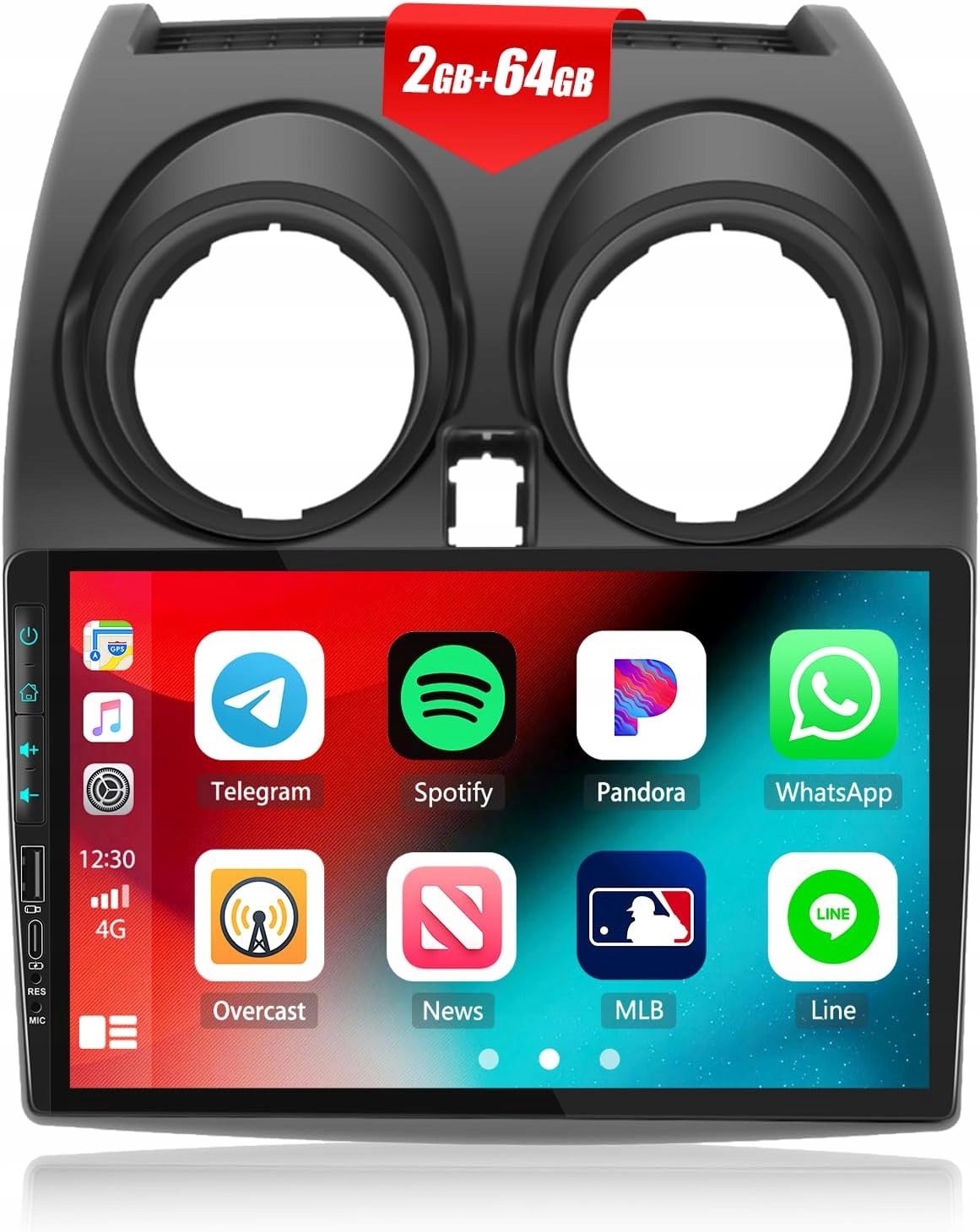 Automobilové rádio Camecho 4+64G Android 13 pre Nissan Qashqai J10