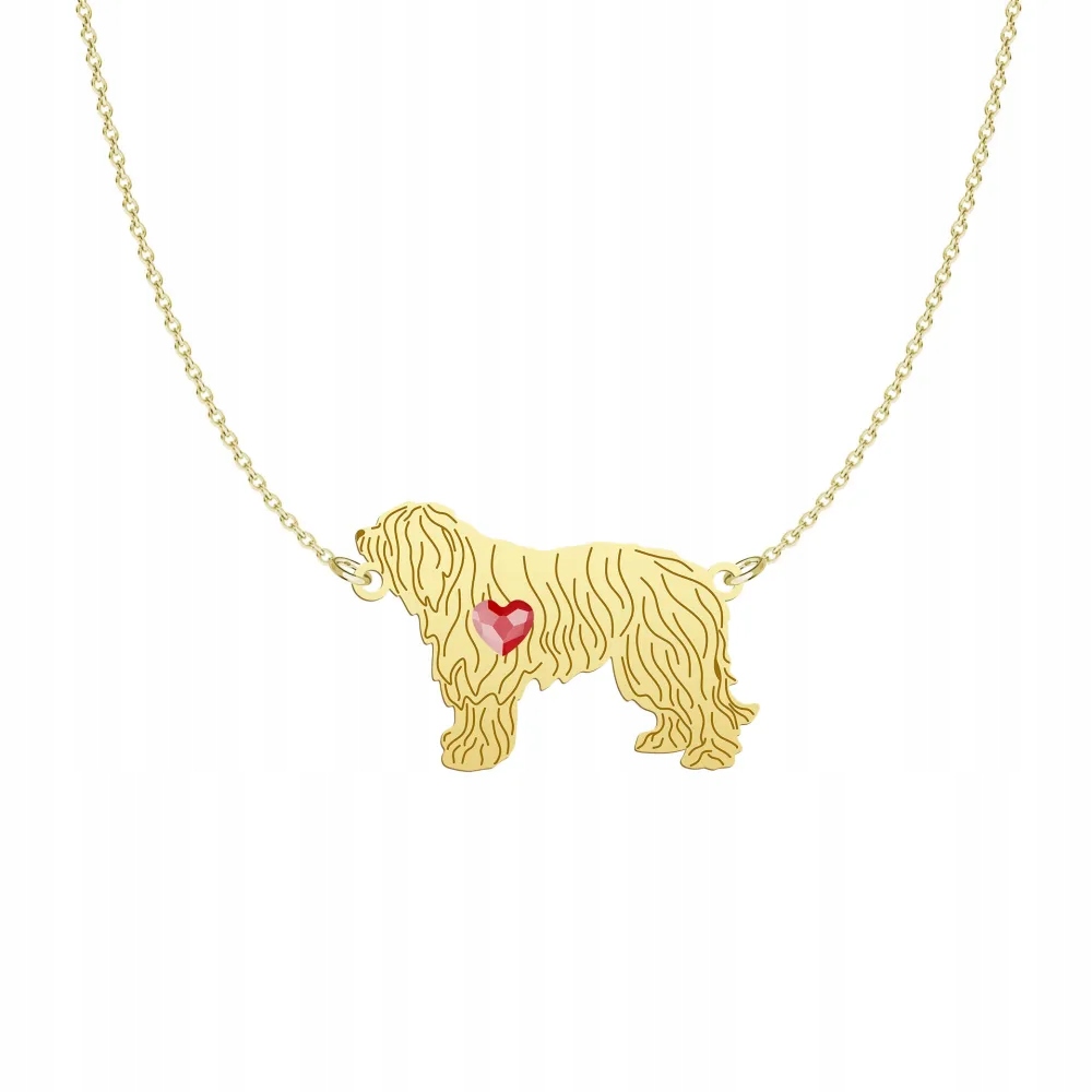 Zlatý náhrdelník s psem Jihoruský ovčák Užak 925 Gravírování