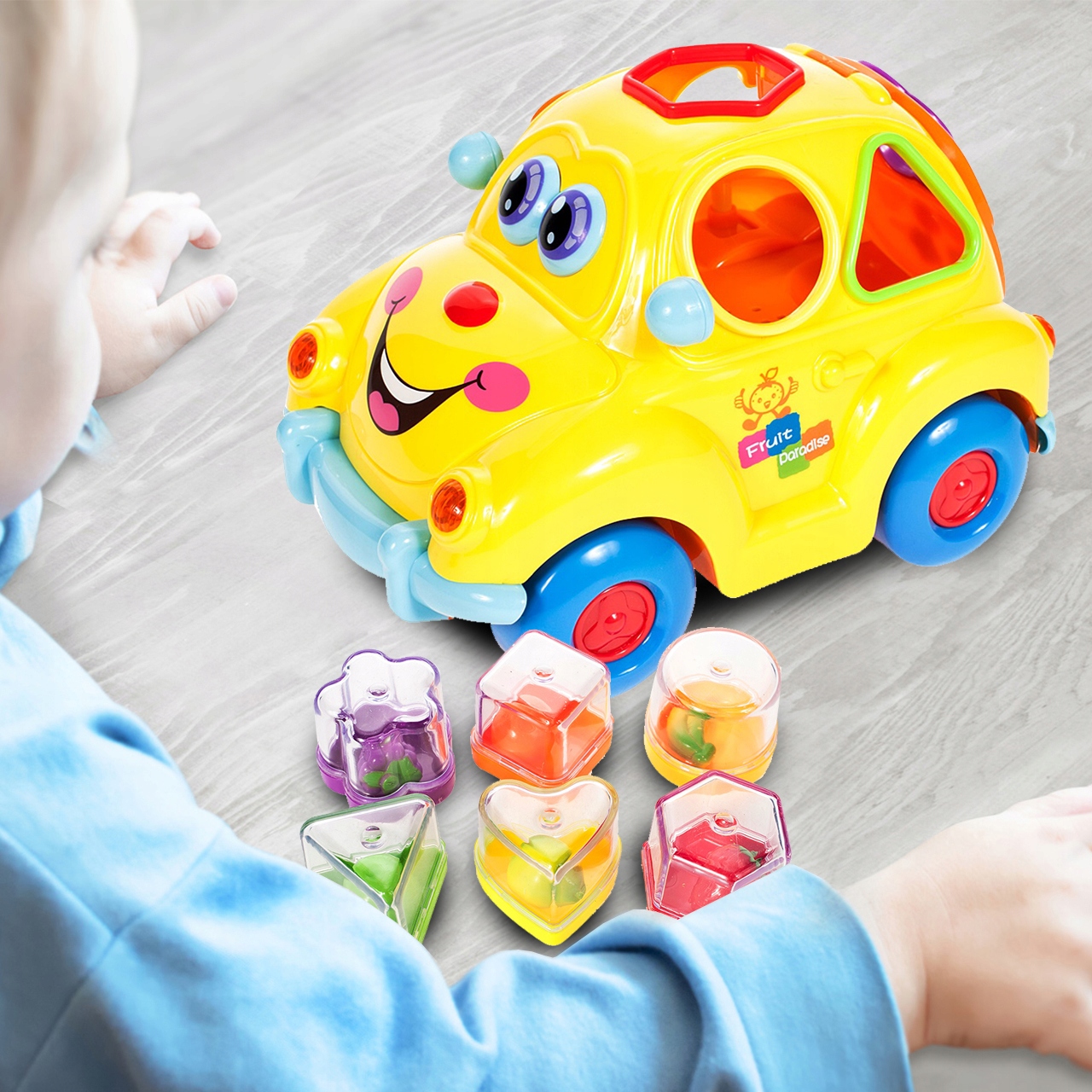 CAR CAR SORTER WITH BLOCKS CAR WESOŁEK Матеріал: картон і пластик