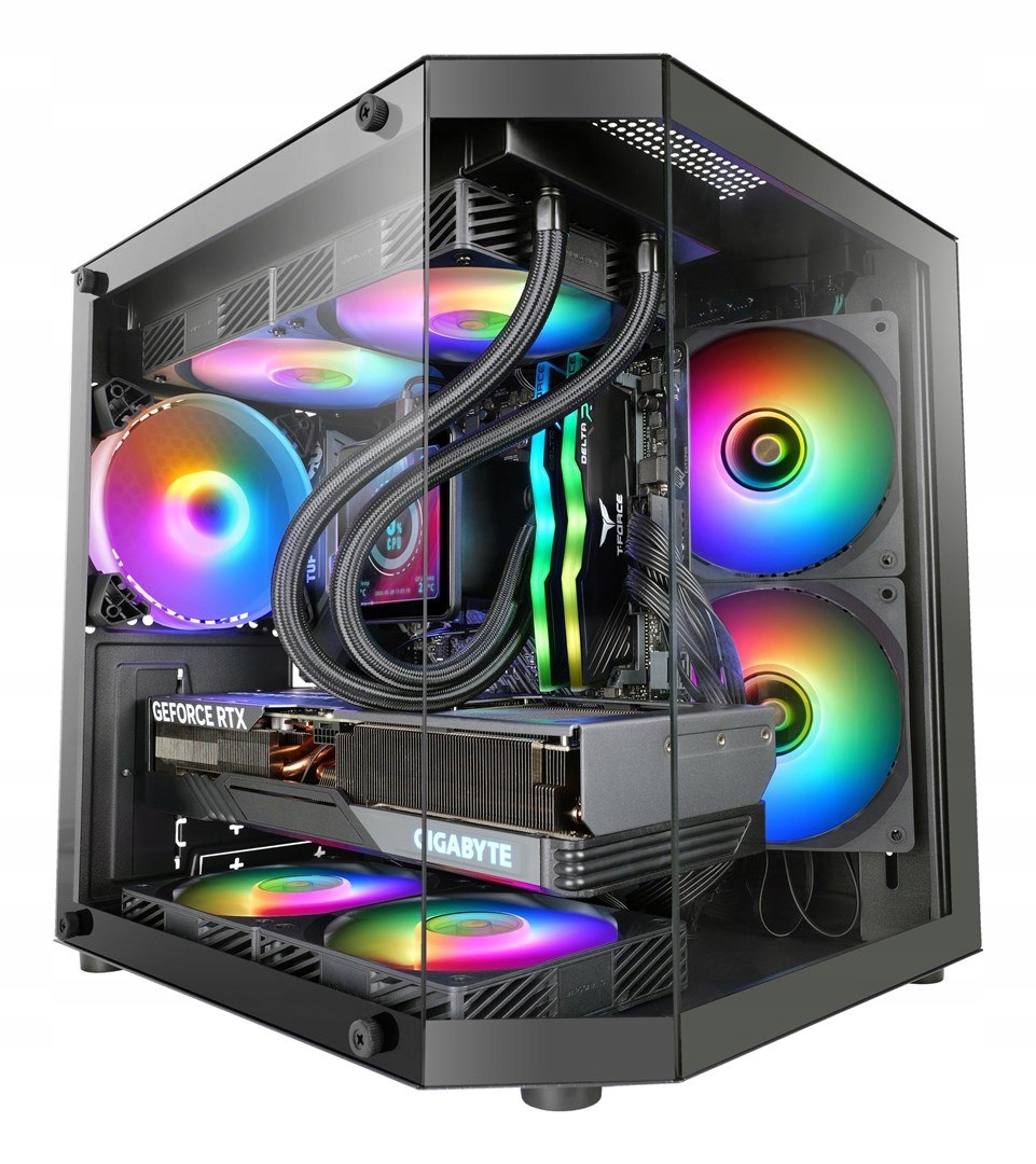 Tacens Mars MC-3TLITE 1X120 Frgb Fan mATX – počítačová skříň