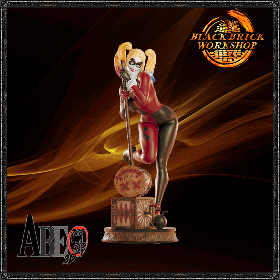 Harley Quinn Klasická Neupravená Abe 3D Měřítko 1/12 (150mm) (sfw) 3D tisk