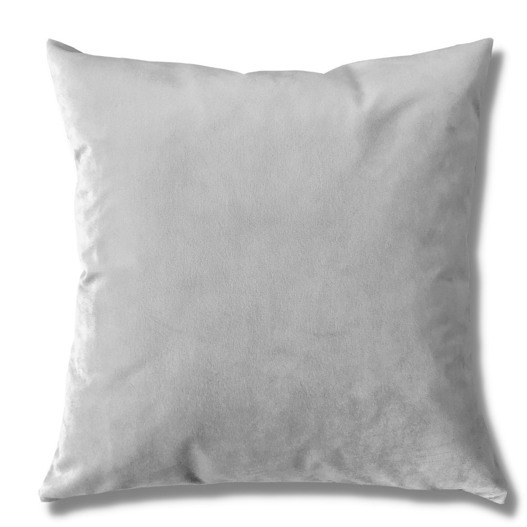 Poszewka welurowa JASNY SZARY 40x40