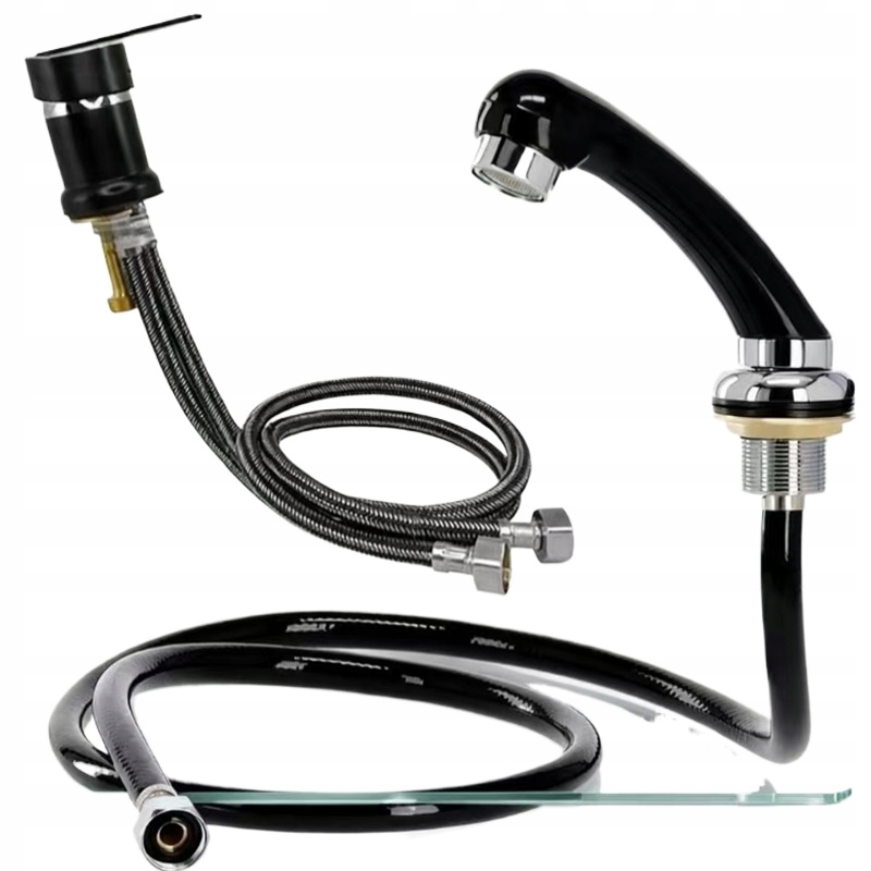 Armatura pro kadeřnickou myčku baterie sluchátko černá sada