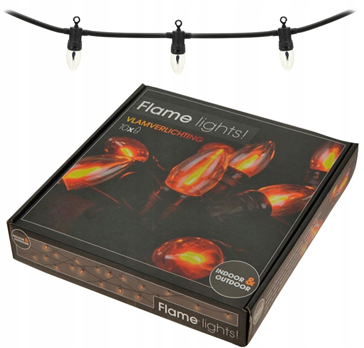 Plamenné lampy Světelná girlanda žárovky řetěz