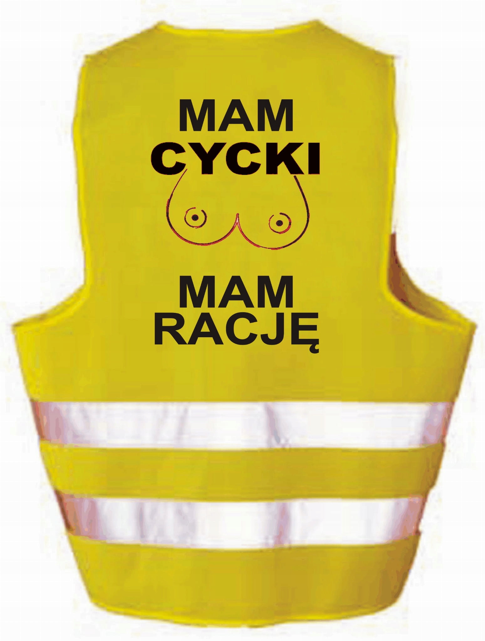 

Kamizelka odblaskowa imprezowa Mam Cycki Mam Rację