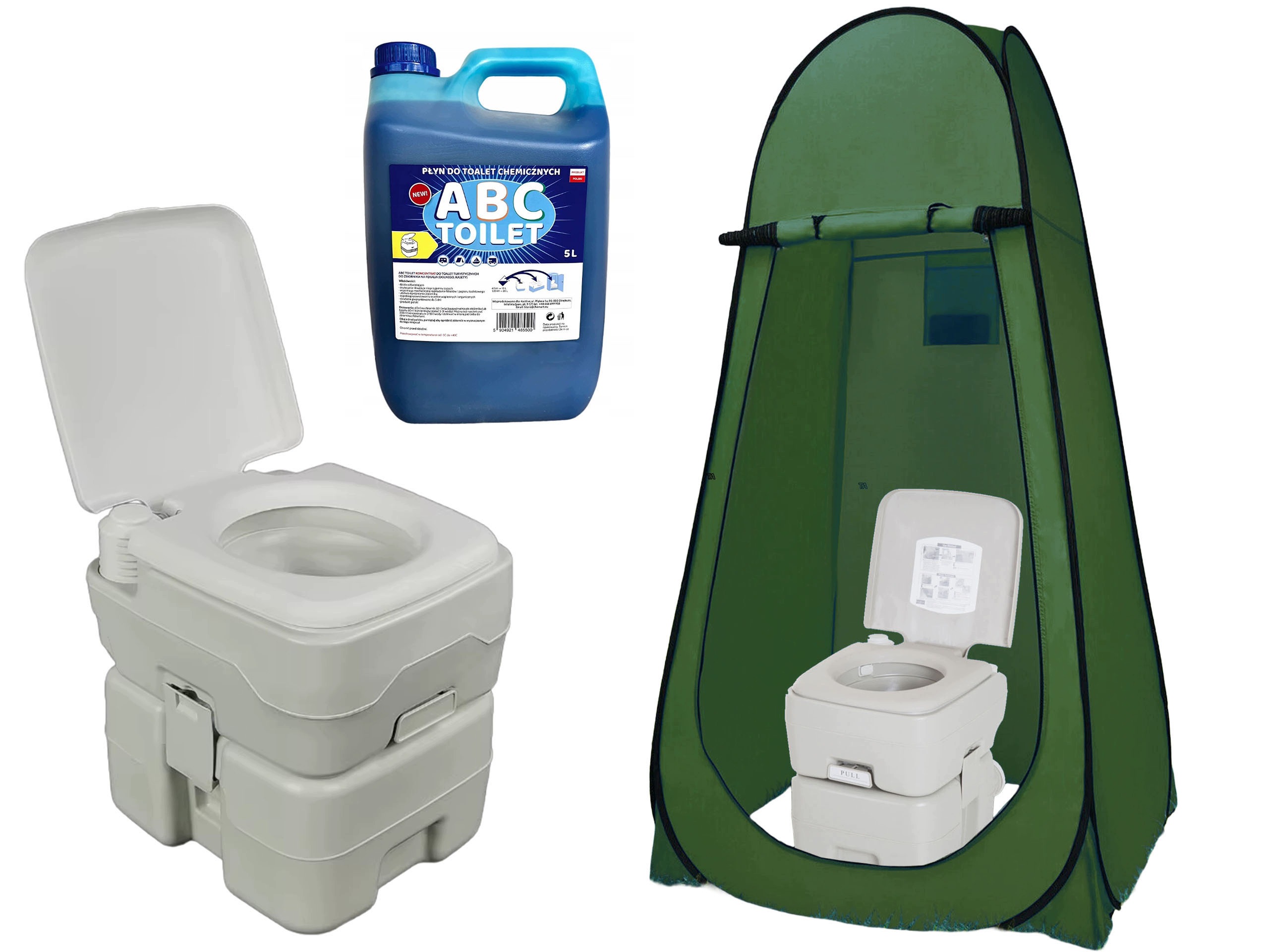 Turistická toaleta 24 l Wc tekutiny 5 l Stan Převlékárna Kamper Camping