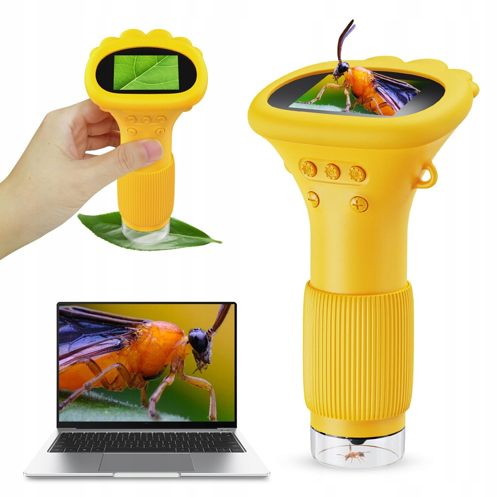 Mini Digitální Mikroskop Pro Děti, Vědecké Hračky, Přenosný, Ruční, 1000X