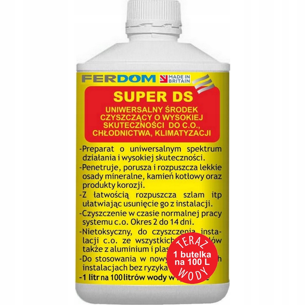 Ferdom Super-ds Čisticí přípravek na teplotu 1 l bez použití proplachovací pumpy