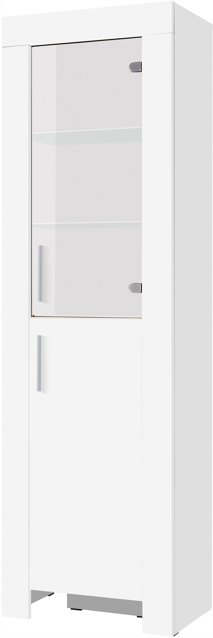 Witryna CEZAR 6P, Witryna 60cm, LED, Biała