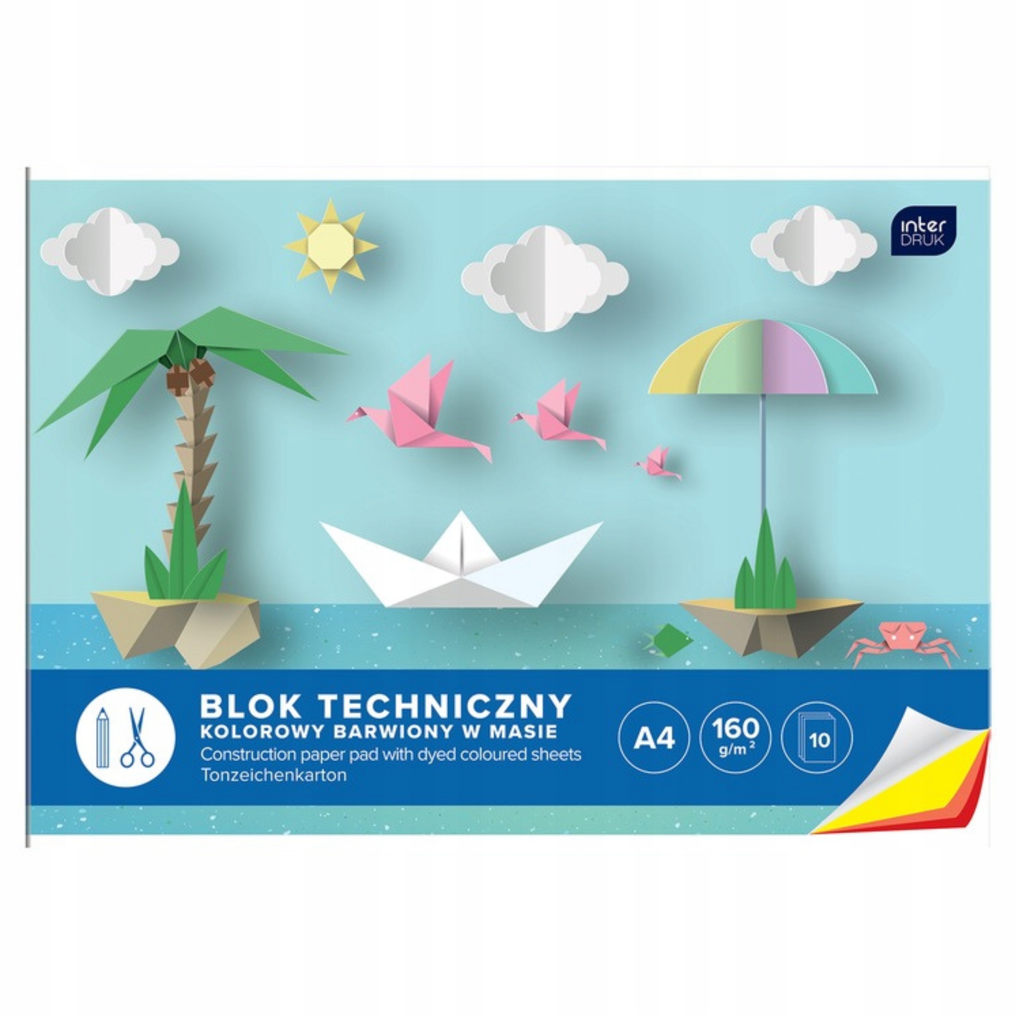 Zestaw Bloków technicznych A4 A3 Biały, Kolor 5szt Marka Grand