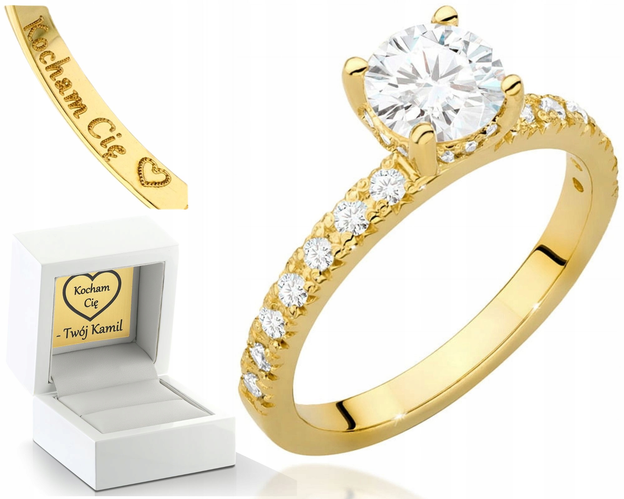 Zlatý Prstýnek S Brilianty 585 Gravírování Bonus