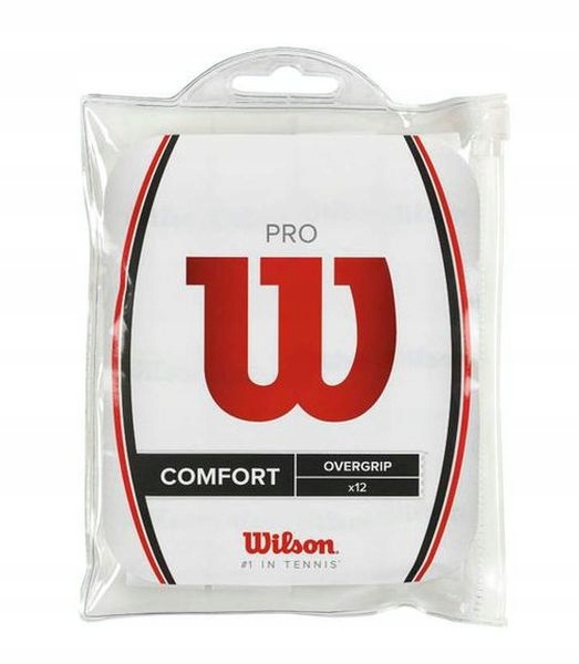 Vrchní obaly Wilson Pro Overgrip Bílé 0,55 mm 12 ks