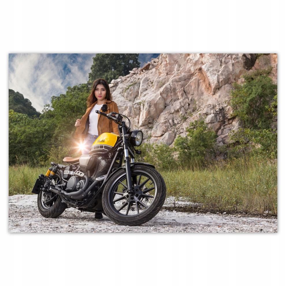 

Plakat 93x62 Laska przy motocyklu