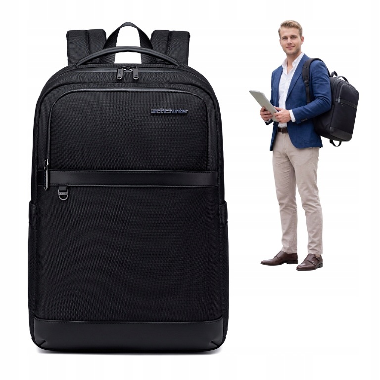 Městský Batoh Na Notebook 15,6", Černý, Do Práce, Prostorný, Firemní