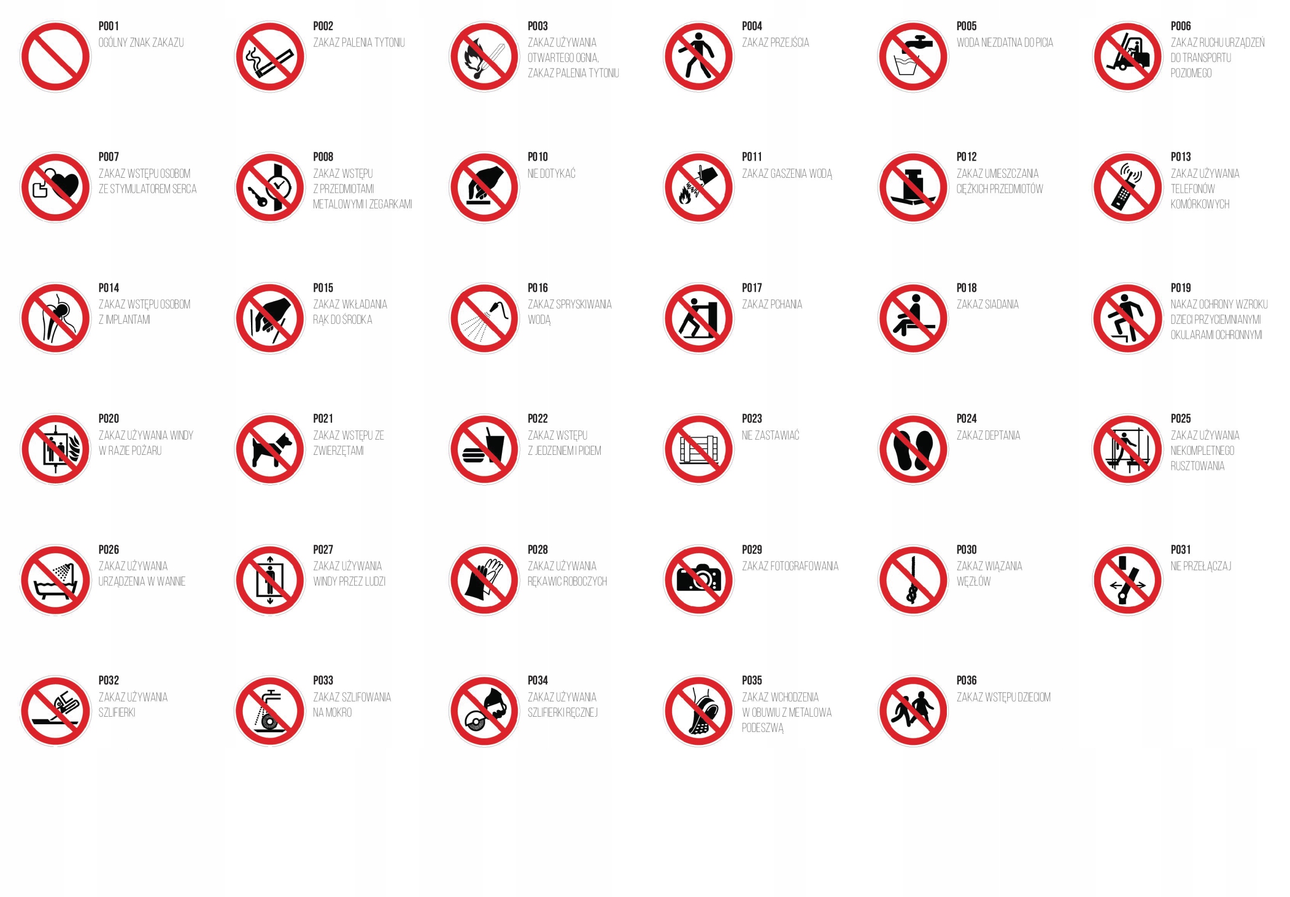 Naklejka BHP Zakaz Spryskiwania Wodą cieczą 5cm Kod producenta Naklejka BHP