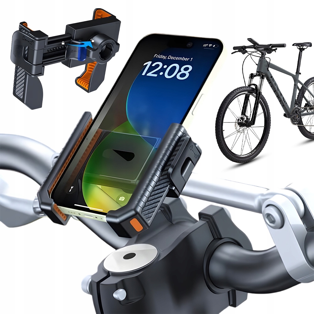Rowerowy Uchwyt Na Smartfon Obrót 360 Uniwersalny Do Kierownicy