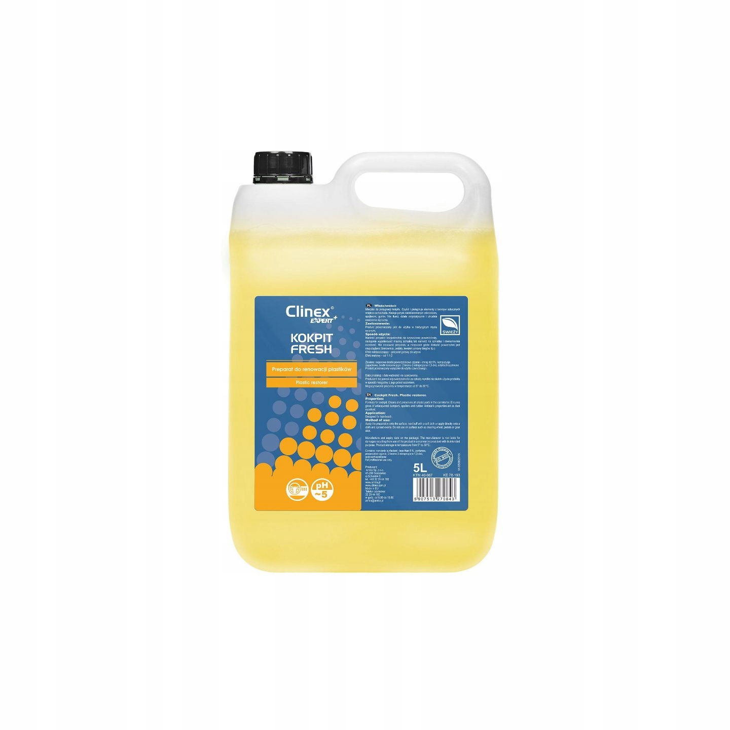 

Czyszczenie Kokpitu Clinex Expert+ Kokpit Fresh 5L