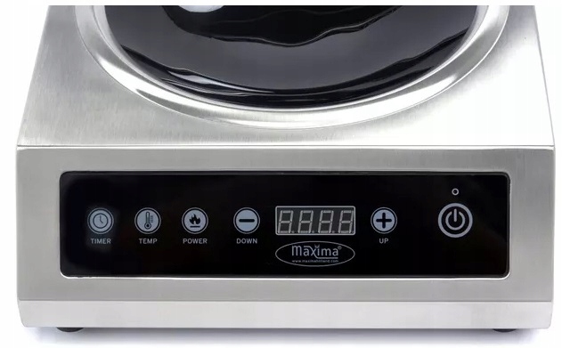 Kuchenka Indukcyjna WOK Gastronomiczna 3500W 42cm Timer Maxima 09371050