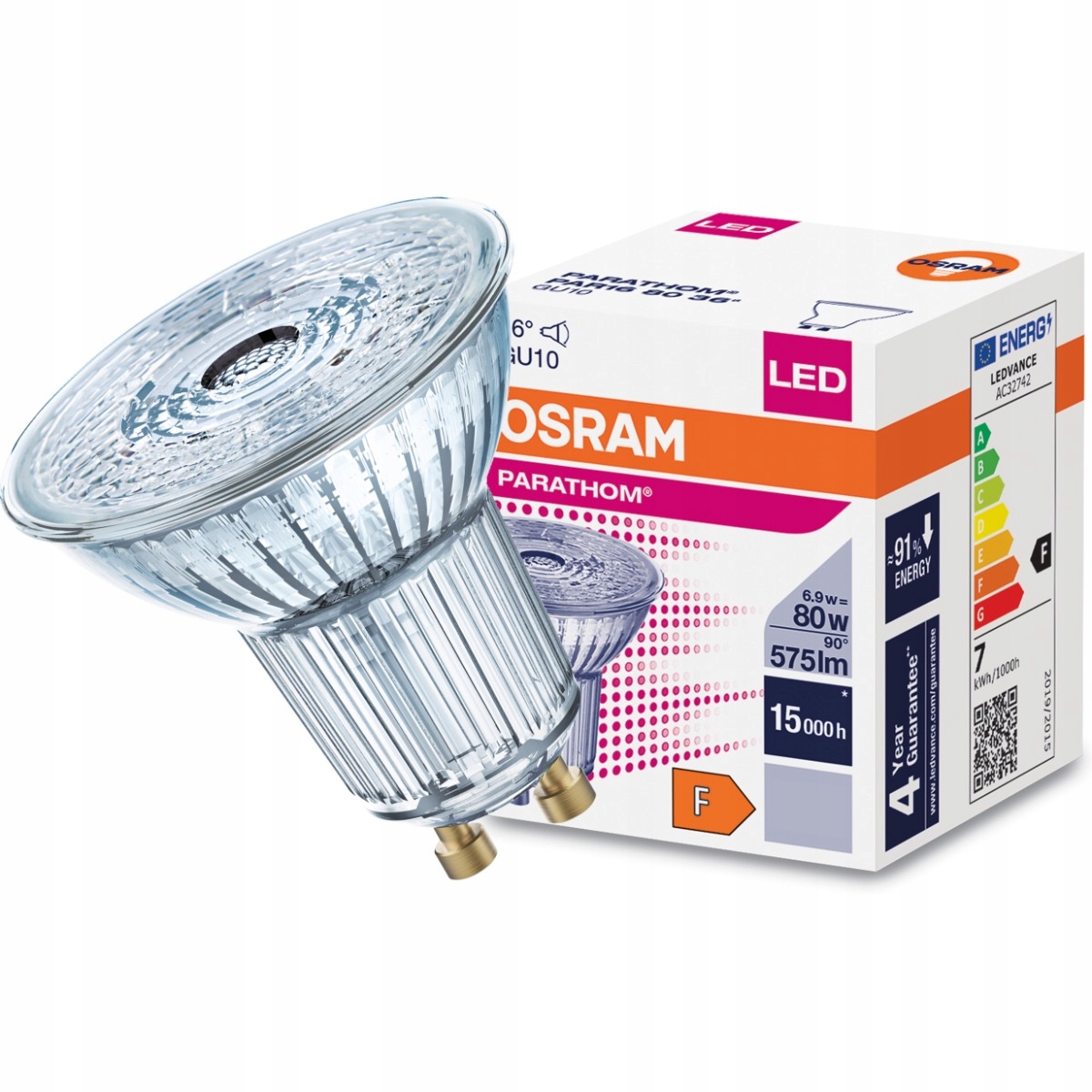 

Żarówka Led GU10 6,9W Ciepła 36° Osram Parathom
