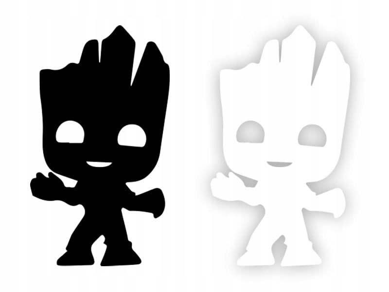 BABY GROOT - Naklejka na samochód na auto KOLOR