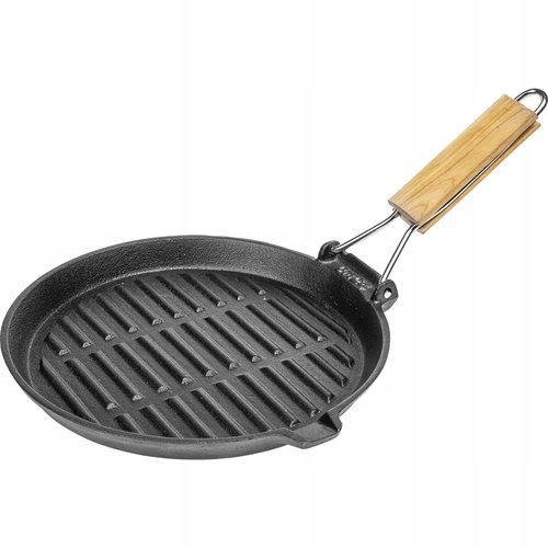 

Patelnia Browin okrągła 24cm żeliwna czarna